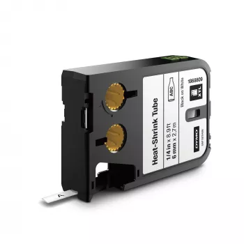DYMO XTL termosusitraukiančių vamzdelių juosta | 6 mm x 2,7 m | juoda ant baltos