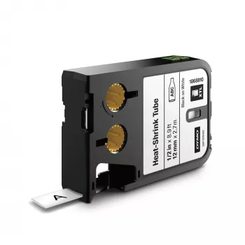 DYMO XTL termosusitraukiančios etikečių vamzdeliai | 12 mm x 2,7 m | juoda ant baltos