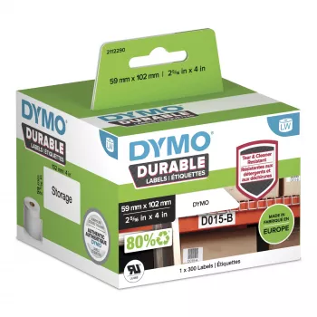 DYMO LabelWriter Durable Etiketės 59mm x 102mm Baltas Polipropilenas 300 vnt.