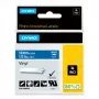DYMO Rhino pramoninės vinilinės etiketės | 12 mm x 5,5 m | Baltas šriftas mėlyname fone | Lipnios | skirtos LabelManager ir Rhino etikečių spausdintuvams