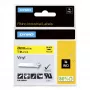 DYMO Rhino pramoninės vinilinės etiketės | 24 mm x 5,5 m | juodas spaudinys ant geltonos | lipnios | skirtos LabelManager ir Rhino žymekliams