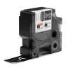 DYMO Rhino pramoninės vinilinės etiketės | 24 mm x 5,5 m | Baltas šriftas ant juodo | Lipnios | Skirtos LabelManager ir Rhino etikečių spausdintuvams