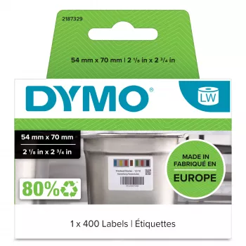 DYMO Originalios etiketės maisto pramonei Stock Rotation | 54mm x 70mm | 400 spalvotų lipnių etikečių | LabelWriter spausdintuvams