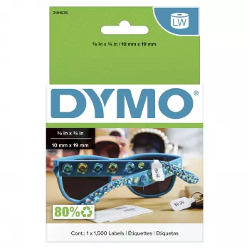 DYMO Authentic LW 2-Up kainų etiketės | 10 mm x 19 mm | Etiketės LabelWriter spausdintuvams | 1 ritinėlis po 1500 kainų lipdukų