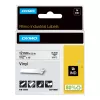 DYMO Rhino pramoninės vinilo etiketės | 12 mm x 5,5 m | Juodas spaudinys ant baltos | Lipnios | skirtos Rhino ir LabelManager etikečių spausdintuvams