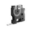 DYMO Rhino pramoninės nuolatinės poliesterio etiketės | 9 mm x 5,5 m | juodas spausdinimas ant metalinio | lipnios | skirtos Rhino ir LabelManager etikečių spausdintuvams