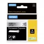 DYMO Rhino Industrial nuolatinės poliesterio etiketės | 12mm x 5,5m | juodas spausdinimas ant metalinio | skirta Rhino ir LabelManager etikečių spausdintuvams