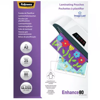 Fellowes ImageLast A3 laminavimo maišeliai 80 mikronų, blizgūs, 25 vnt.