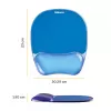 Fellowes pelės kilimėlis su riešo atrama - Crystals gelio pelės kilimėlis su neslystančiu guminiu pagrindu - ergonomiškas pelės kilimėlis kompiuteriui, nešiojamam kompiuteriui, namų biurui - suderinamas su lazerinėmis ir optinėmis pelėmis - mėlynas