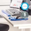 Fellowes pelės kilimėlis su riešo atrama - Crystals gelio pelės kilimėlis su neslystančiu guminiu pagrindu - ergonomiškas pelės kilimėlis kompiuteriui, nešiojamam kompiuteriui, namų biurui - suderinamas su lazerinėmis ir optinėmis pelėmis - mėlynas