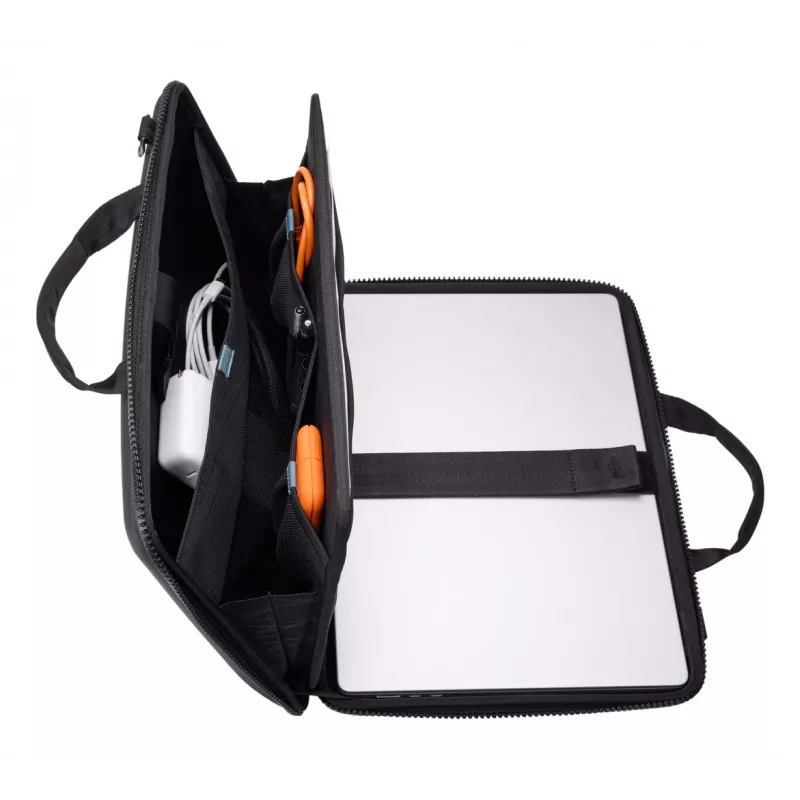 Dėklas nešiojamam kompiuteriui Thule Gauntlet 16, 16 colių MacBook, juodas, sustiprintas išorinis sluoksnis ir apsauginis užtrauktukas