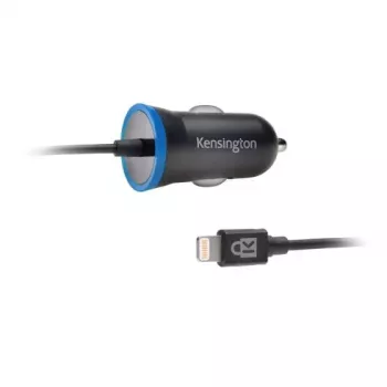 Kensington PowerBolt™ 2.4 Automobilinis įkroviklis – juodas, 1 m laidas, Lightning