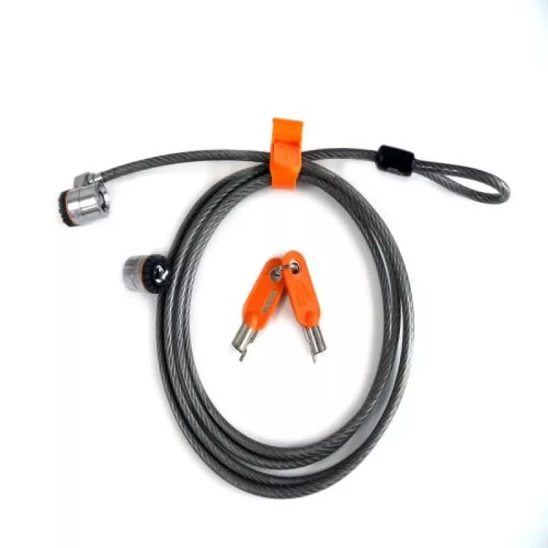 Kensington MicroSaver® Keyed Twin Laptop Lock, 2,2 m, apvalus raktas, plienas