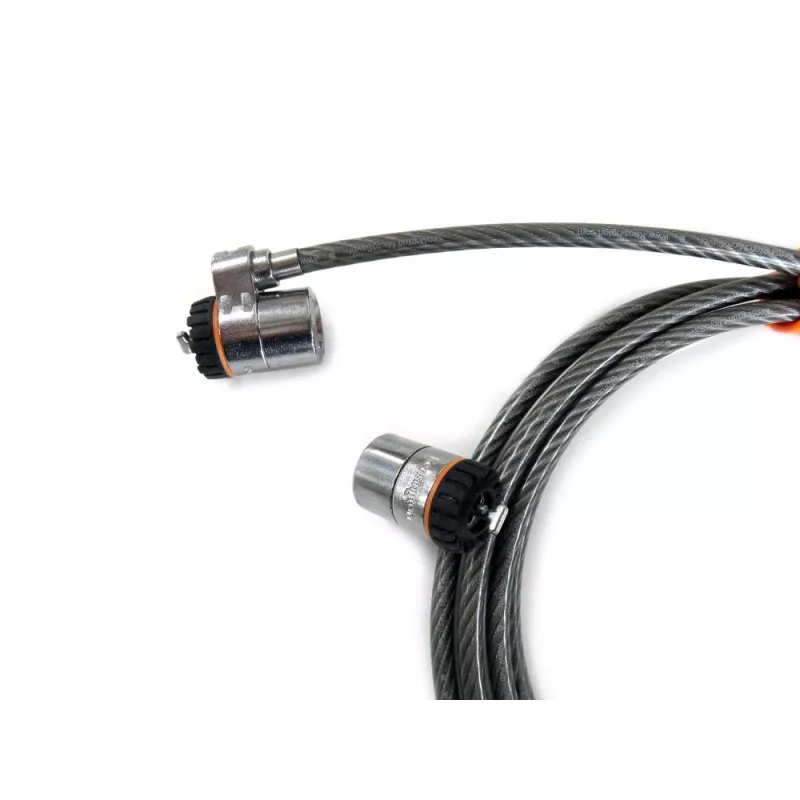 Kensington MicroSaver® Keyed Twin Laptop Lock, 2,2 m, apvalus raktas, plienas