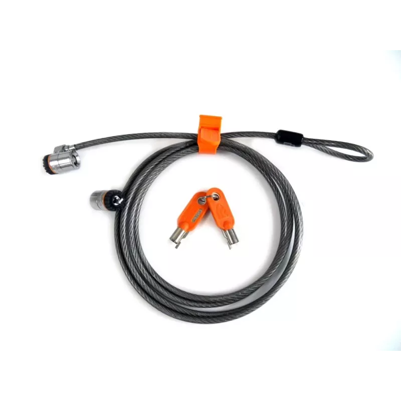 Kensington MicroSaver® Keyed Twin Laptop Lock, 2,2 m, apvalus raktas, plienas