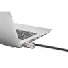 Kensington Slim NanoSaver 2.0 dvigubos galvutės spyna, Kensington, raktas, anglinis plienas, sidabrinė, juoda
