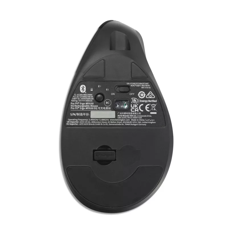 Pelė Kensington Pro Fit Ergo MY630 EQ RF Bluetooth USB-A