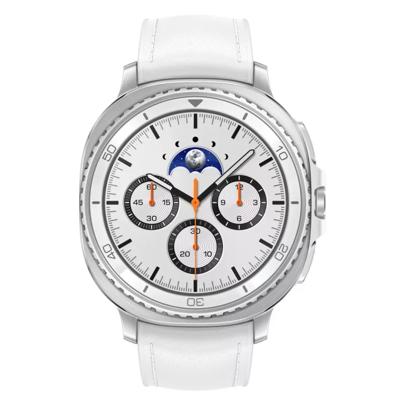 Samsung Galaxy Watch 8 Classic 46 mm sidabrinis išmanusis laikrodis su AMOLED ekranu, GPS ir Wi-Fi