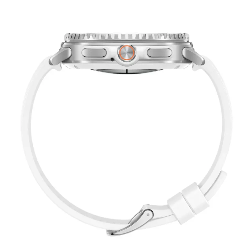 Samsung Galaxy Watch 8 Classic 46 mm sidabrinis išmanusis laikrodis su AMOLED ekranu, GPS ir Wi-Fi