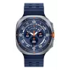 Samsung Galaxy Watch Ultra 47 mm titaninis išmanusis laikrodis su AMOLED ekranu, Wi-Fi, GPS, 4G, mėlynas