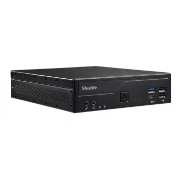 Shuttle Slim PC DH610, LGA1700, 1x HDMI, 2x DP, 1x 2,5 colio, 2x M.2, 2x LAN (Intel 1G + 2,5G), 2x COM, 24/7 nuolatiniam darbui, su VESA laikikliu