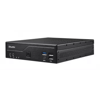 Shuttle Slim PC DH610, LGA1700, 1x HDMI, 2x DP, 1x 2,5 colio, 2x M.2, 2x LAN (Intel 1G + 2,5G), 2x COM, 24/7 nuolatiniam darbui, su VESA laikikliu