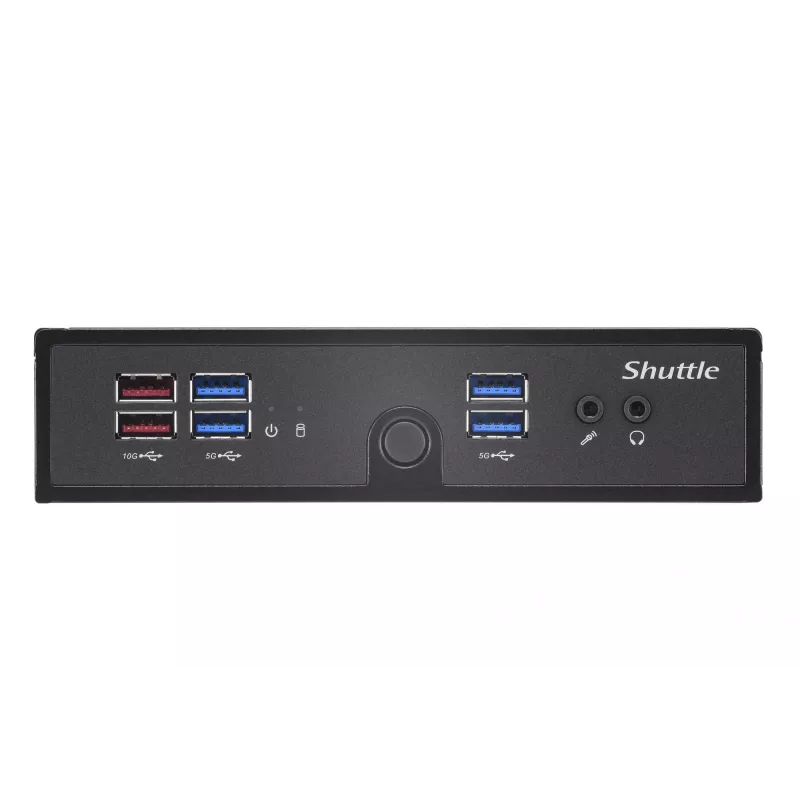Shuttle XPC slim Barebone DS50U5, i5-1335U, 2x LAN (1x 2,5Gbit, 1x 1Gbit), 1xCOM, 1xHDMI, 1xDP, 1x VGA, beventiliu, 24/7 nuolatinis darbas