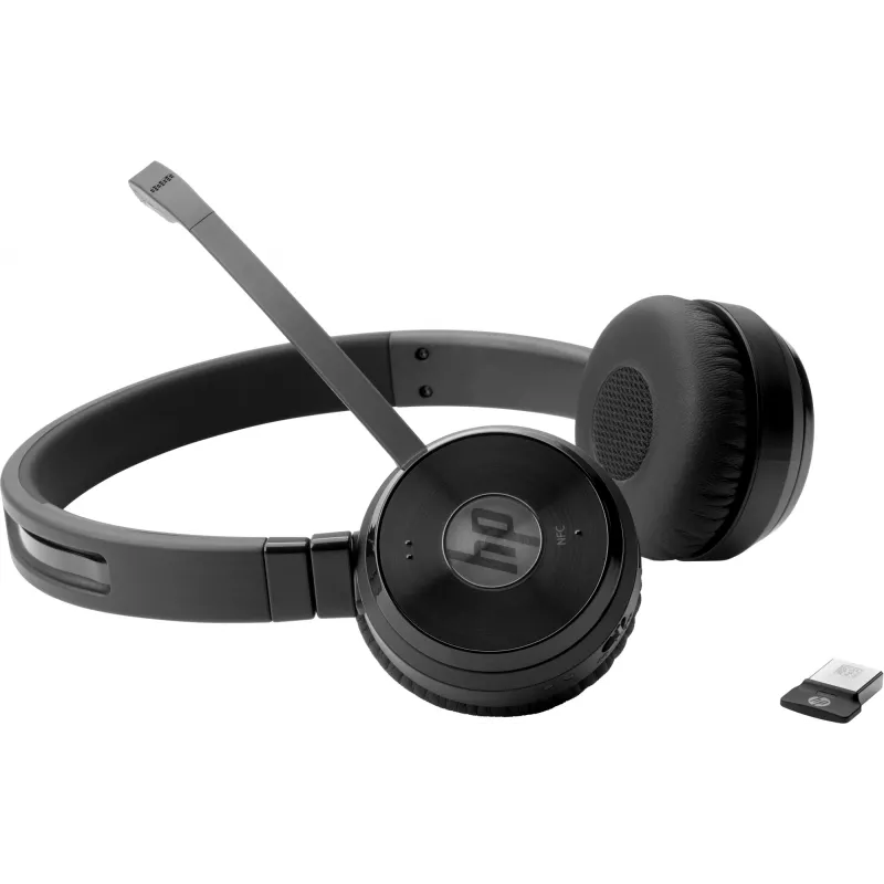 HP UC Wireless Duo ausinės, belaidės, biurui/skambučių centrui, 310 g, Juodos