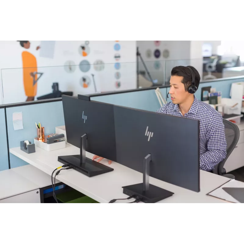 HP UC Wireless Duo ausinės, belaidės, biurui/skambučių centrui, 310 g, Juodos