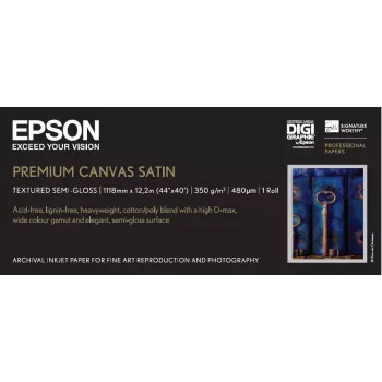 Epson Premium Satin drobė rulone 44 coliai x 12,2 m 350 g/m²