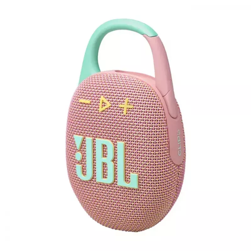 Nešiojamas garsiakalbis JBL Clip 5 Mėtų (JBLCLIP5PINK)