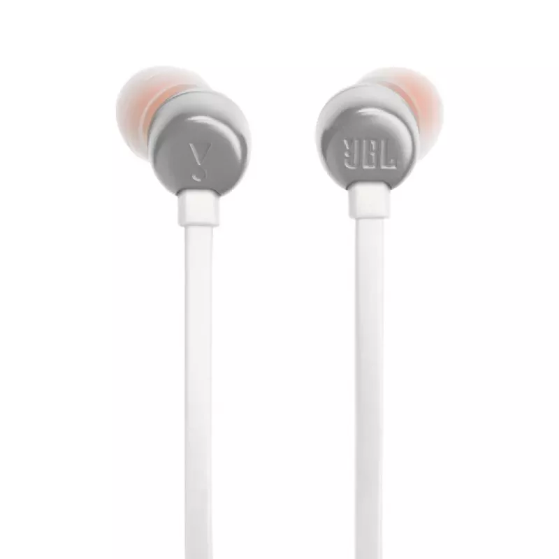Ausinės JBL Tune 310C laidinės į ausis skambučiams/muzikai USB-C balta