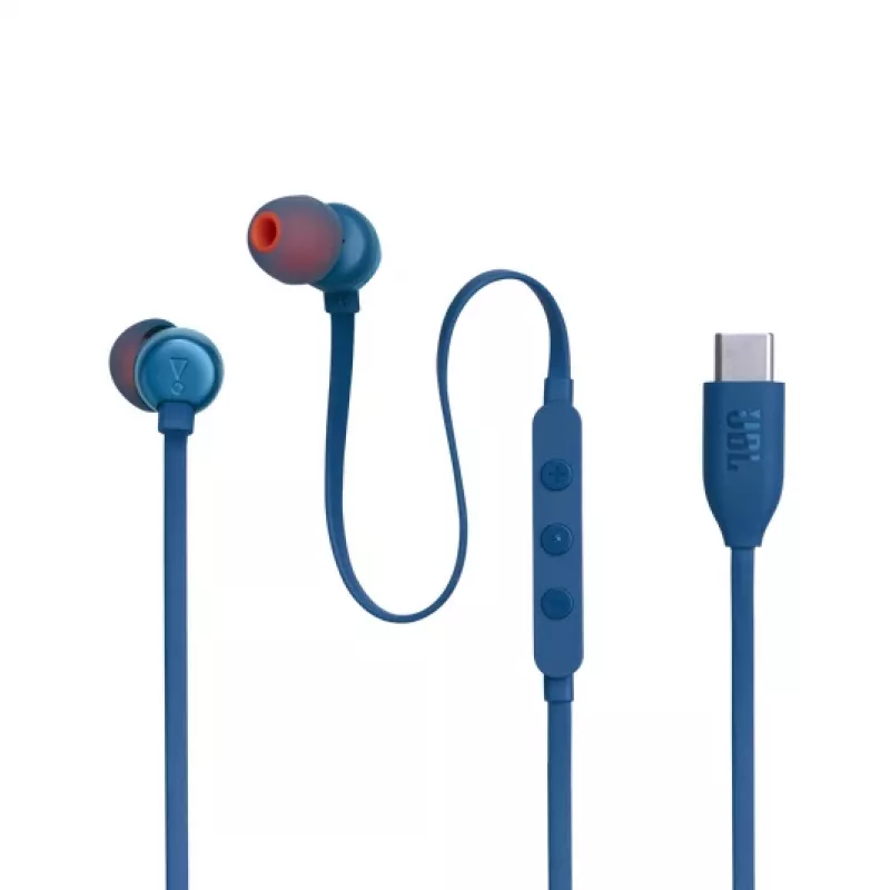 JBL Tune 310C USB laidinės ausinės su mikrofonu, USB Type-C, mėlynos