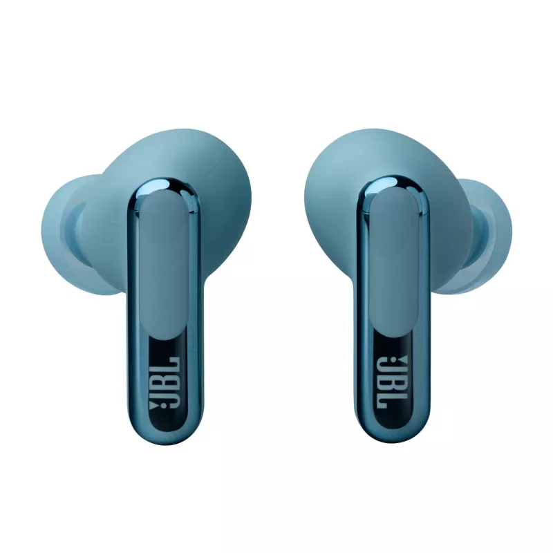 JBL Live Beam 3 belaidės ausinės į ausis, mėlynos