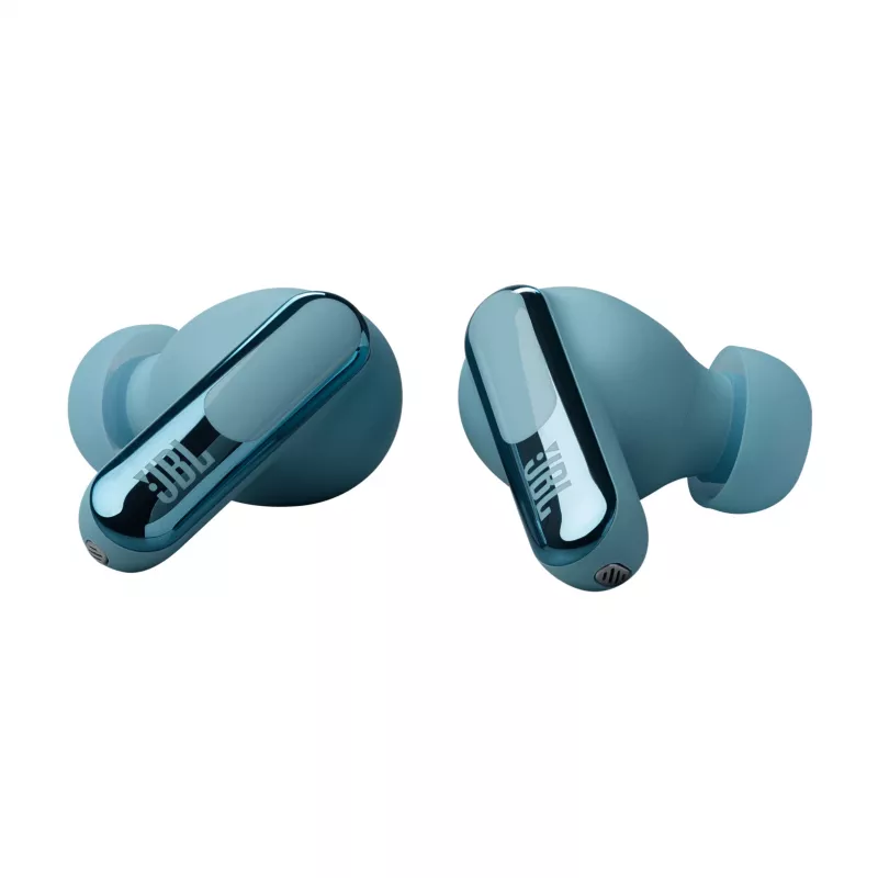 JBL Live Beam 3 belaidės ausinės į ausis, mėlynos
