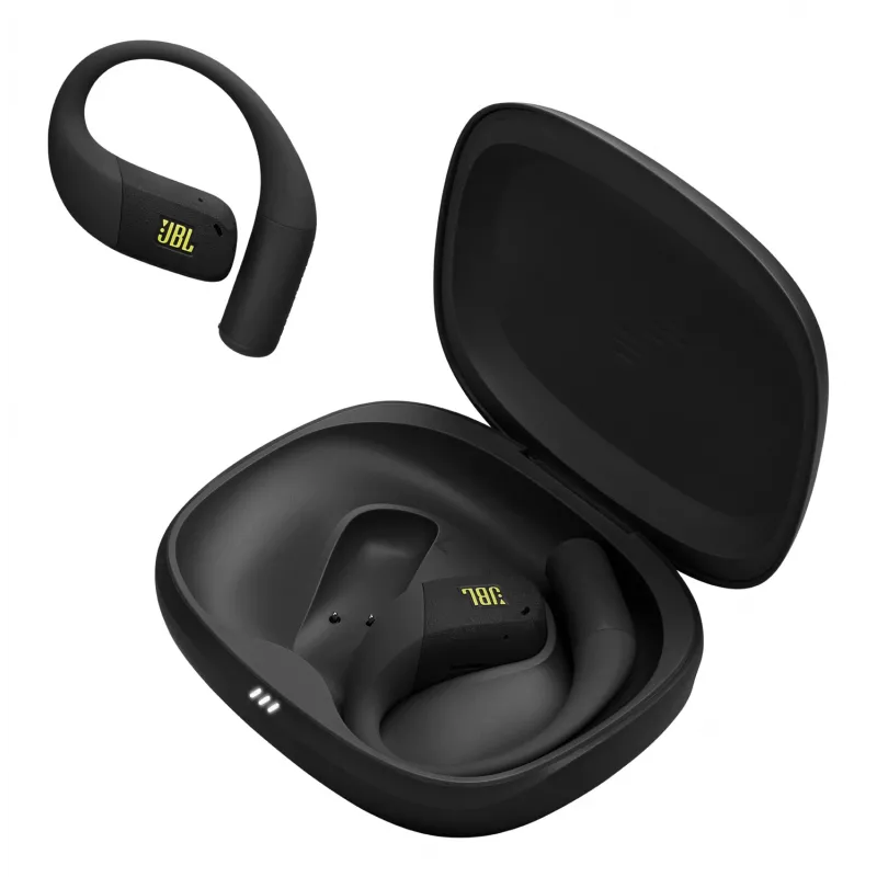 JBL Endurance Zone belaidės ausinės sportui, atviro tipo, Bluetooth, juodos su žaliomis detalėmis