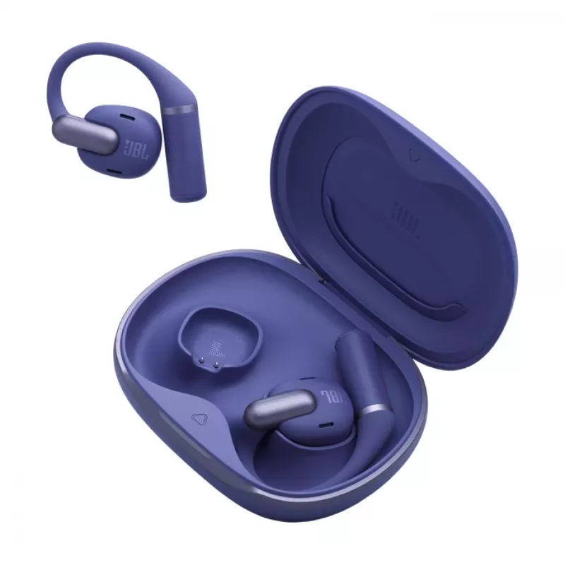Ausinės JBL Sense Pro TWS, kabinamos ant ausies, Bluetooth, USB-C įkrovimo stovas, 20–40000 Hz, mėlynos, 95,2 g