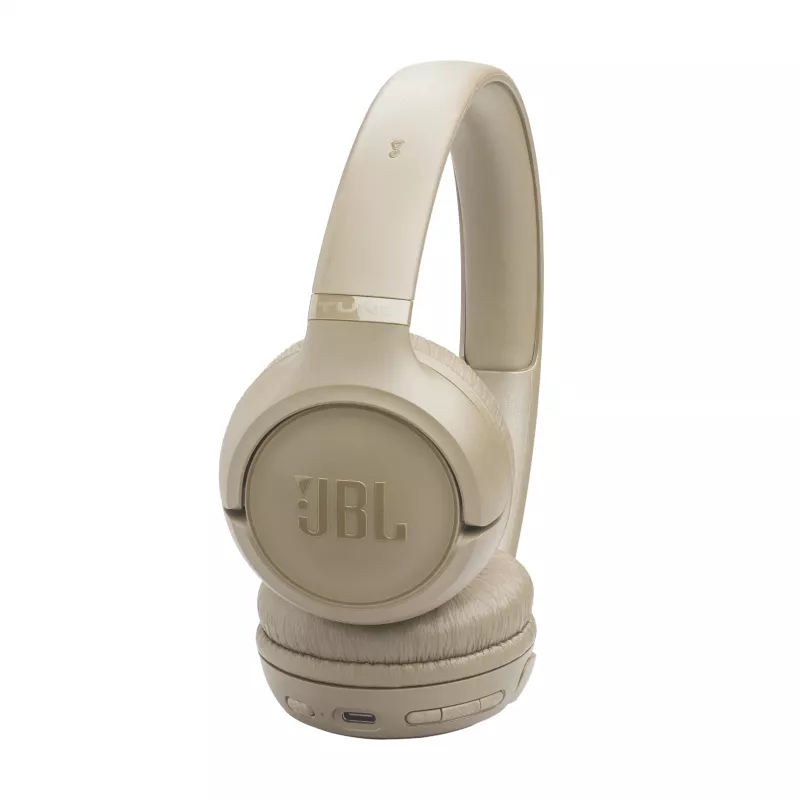 JBL Tune 530BT belaidės ausinės su ausų lanku, Bluetooth 6.0, mikrofonu, smėlio spalvos