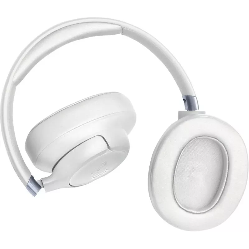 JBL Tune 780NC ausinės su laidu ir belaidžiu ryšiu, lankeliu, pokalbiams ir muzikai, USB Type-C, „Bluetooth“, baltos