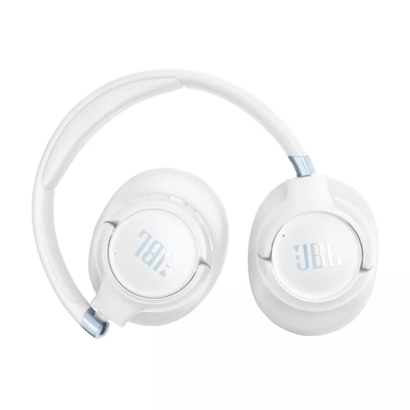JBL Tune 780NC ausinės su laidu ir belaidžiu ryšiu, lankeliu, pokalbiams ir muzikai, USB Type-C, „Bluetooth“, baltos