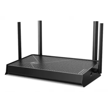 Stalinis belaidis maršrutizatorius TP-Link EB210 Pro – Dviejų juostų 2,4/5 GHz, Wi‑Fi 7 (802.11be), 2,5 Gigabit Ethernet, 5 LAN prievadai, USB, juodas