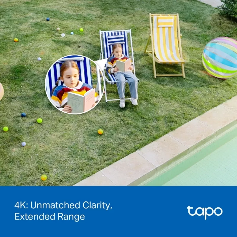 TP-Link Tapo TC46 IP stebėjimo kamera 4K, sferinė, vidaus ir lauko, lubų/sienos/stulpo montavimui
