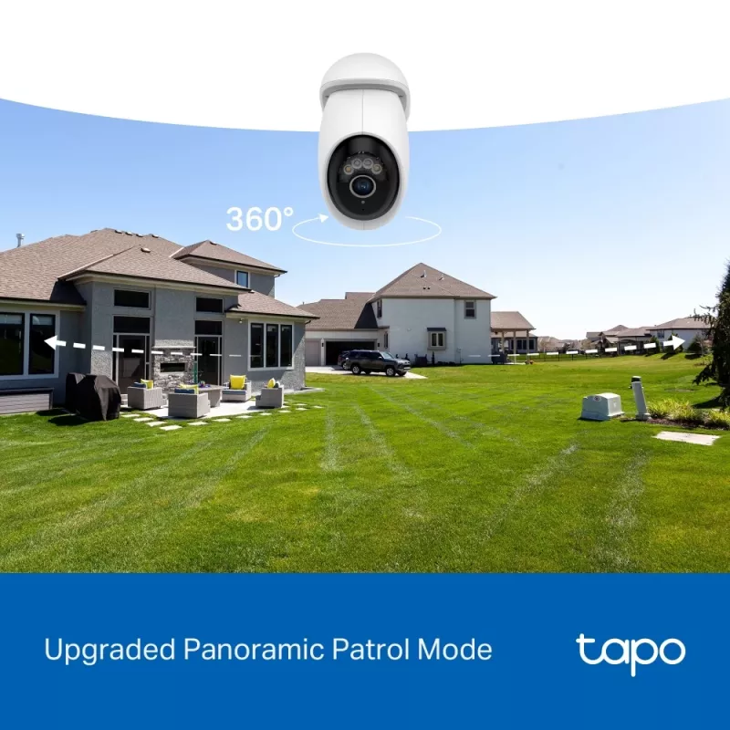 TP-Link Tapo TC46 IP stebėjimo kamera 4K, sferinė, vidaus ir lauko, lubų/sienos/stulpo montavimui