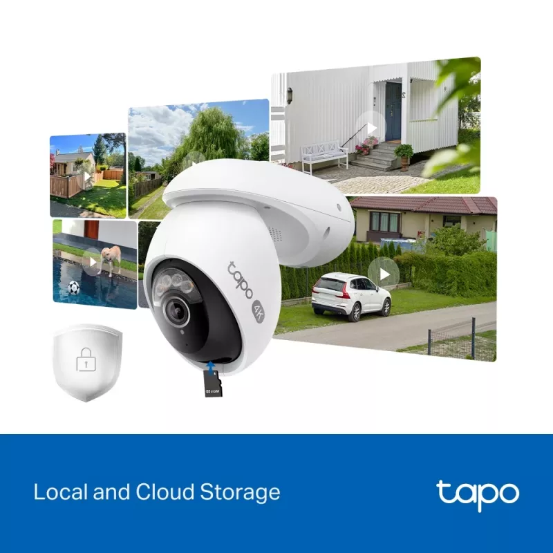 TP-Link Tapo TC46 IP stebėjimo kamera 4K, sferinė, vidaus ir lauko, lubų/sienos/stulpo montavimui