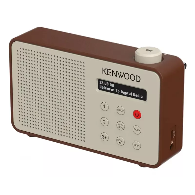 Kenwood CRM25DABT nešiojamas skaitmeninis radijo imtuvas Mocha