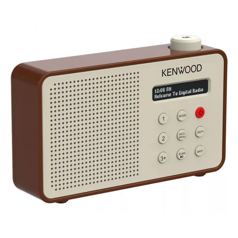 Kenwood CRM25DABT nešiojamas skaitmeninis radijo imtuvas Mocha