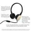 HP Stereo ausinės H2800 (Juodos su šilkiniu auksu), laidinės, skambučiams/muzikai, 125 g, ausinės, juodos, auksinės
