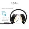 HP Stereo ausinės H2800 (Juodos su šilkiniu auksu), laidinės, skambučiams/muzikai, 125 g, ausinės, juodos, auksinės