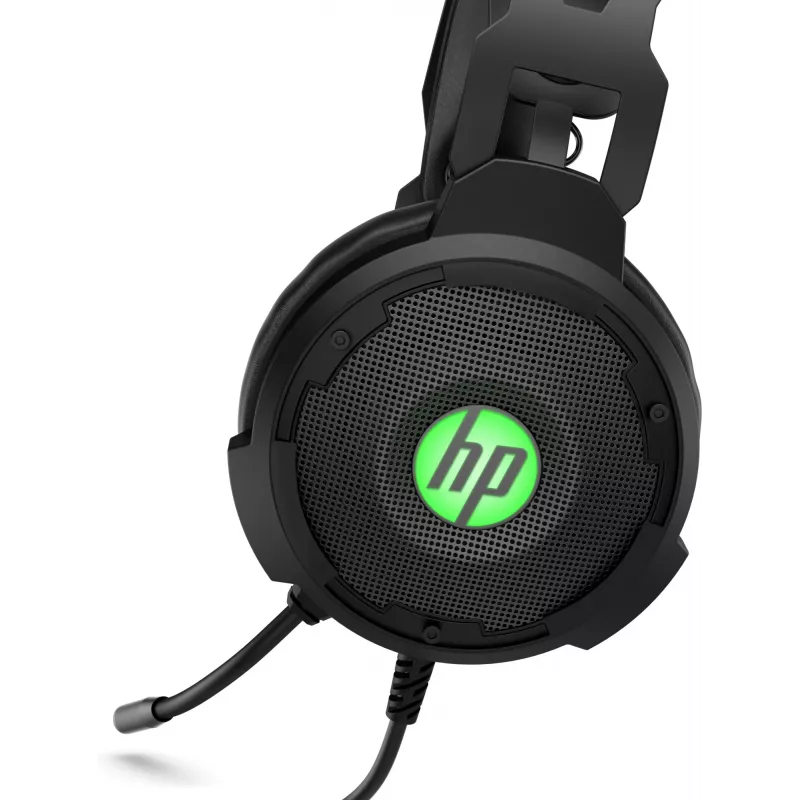 HP Pavilion Gaming ausinės 600, laidinės, žaidimams, 360 g, juodos, žalios