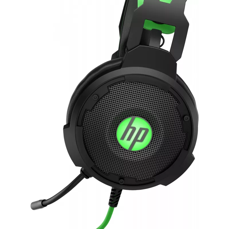 HP Pavilion Gaming ausinės 600, laidinės, žaidimams, 360 g, juodos, žalios